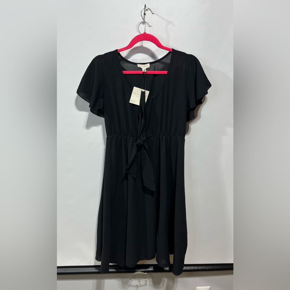 See You Monday Black Dress With Head Wrap Size Large New With Tags